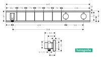 MEDIDAS TERMOSTATICA DUCHA EMPOTRADA RAINSELECT HANSGROHE